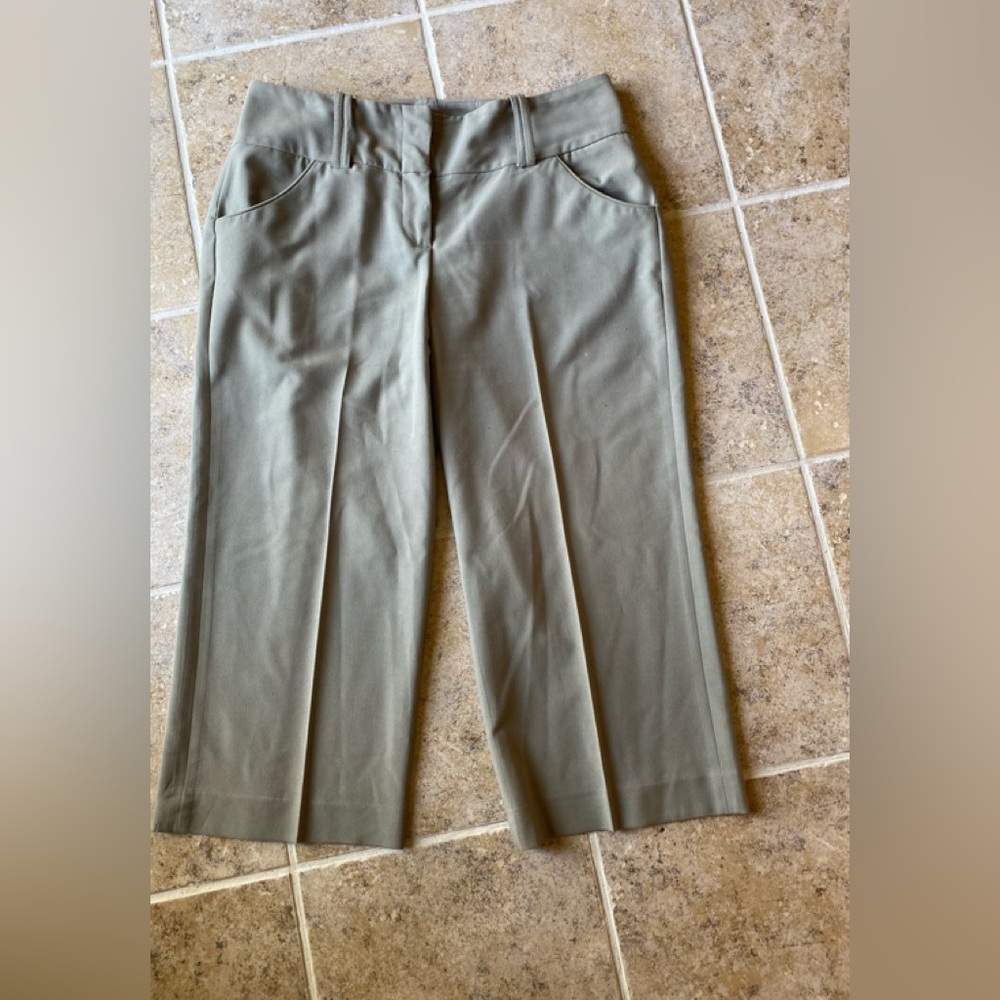 Larry Levine - Woman’s taupe color wide leg Capri pants, Size: 12